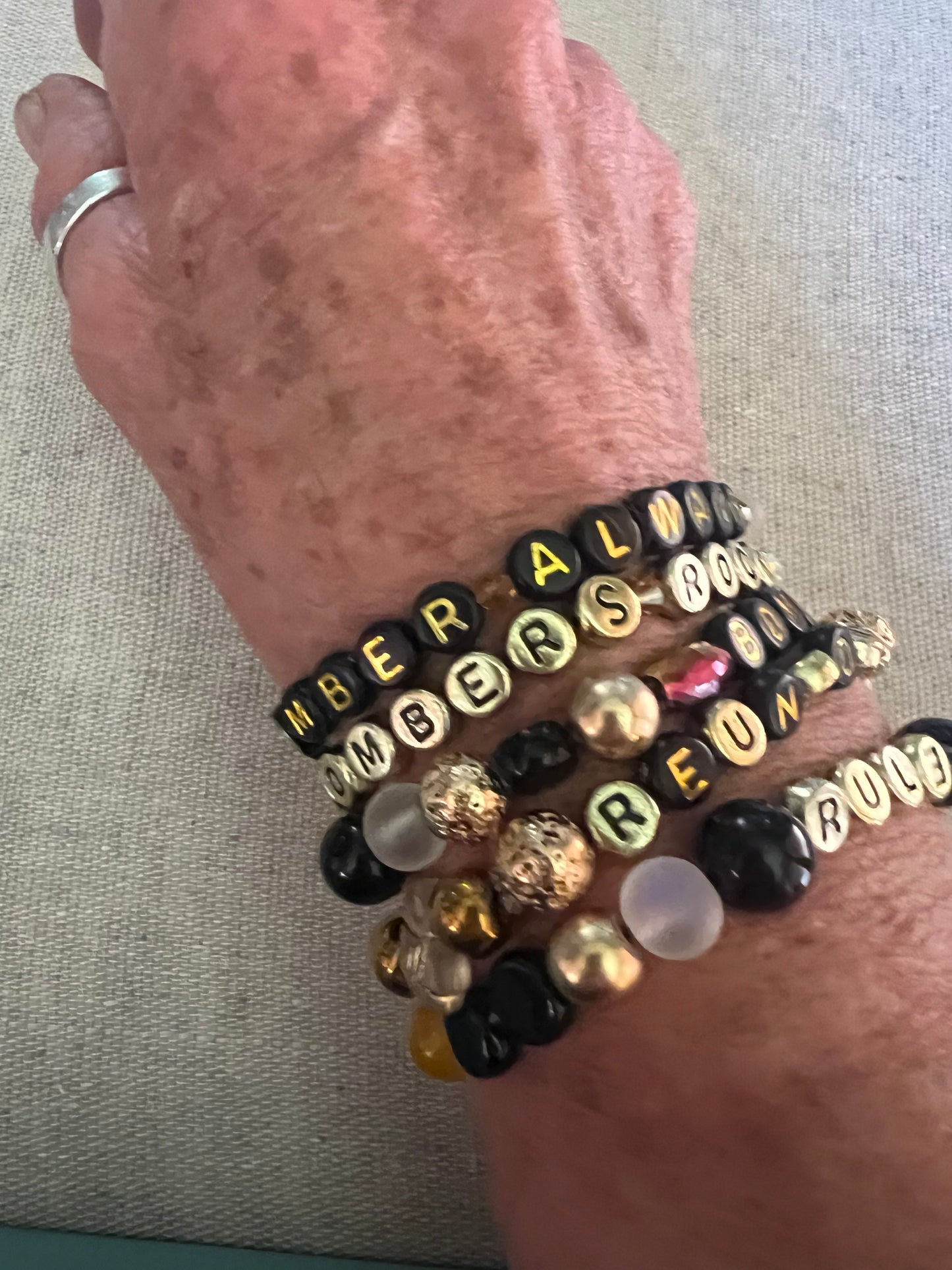Beaded stretch bracelets